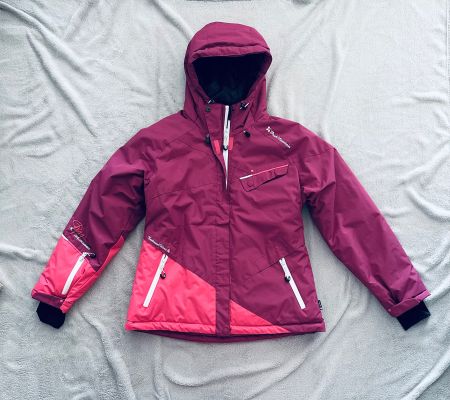 Neue Skijacke PEAK MOUNTAIN GR. L, bordeaux mit pink