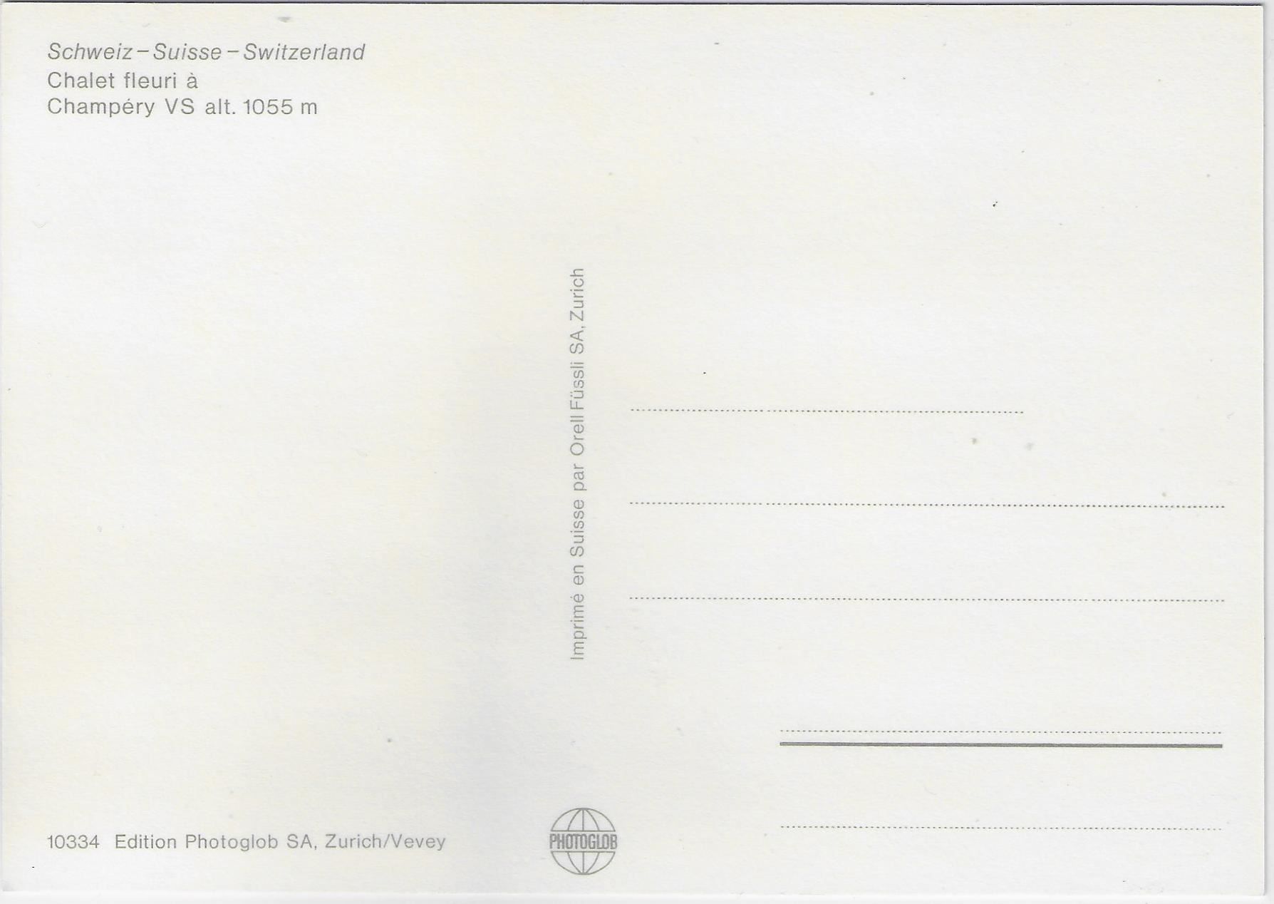 Ansichtskarten: Chalet fleuri a Champery VS – Antik aus Ettingen von Kartenplanet 1