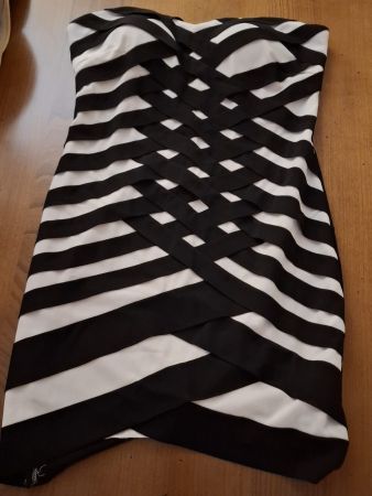 Sommerkleid schwarz/weiss Gr. M elegant