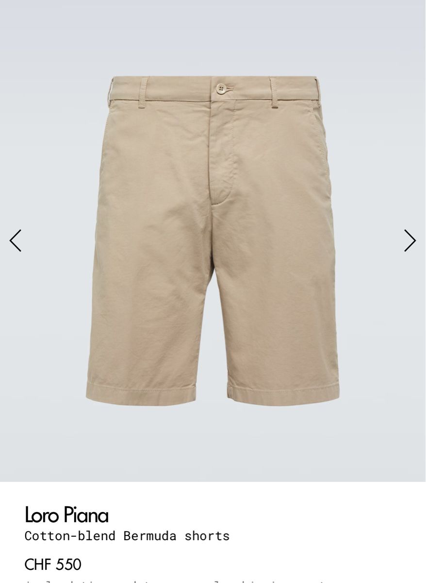 Loro Piana Hosen: Bermuda – Neu und originalverpackt aus Fully von Rikikaka