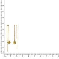 Paar Ohrhänger 375/- Gelbgold glanz diamantiert Kugel