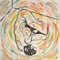 Gemälde: Lying in circles