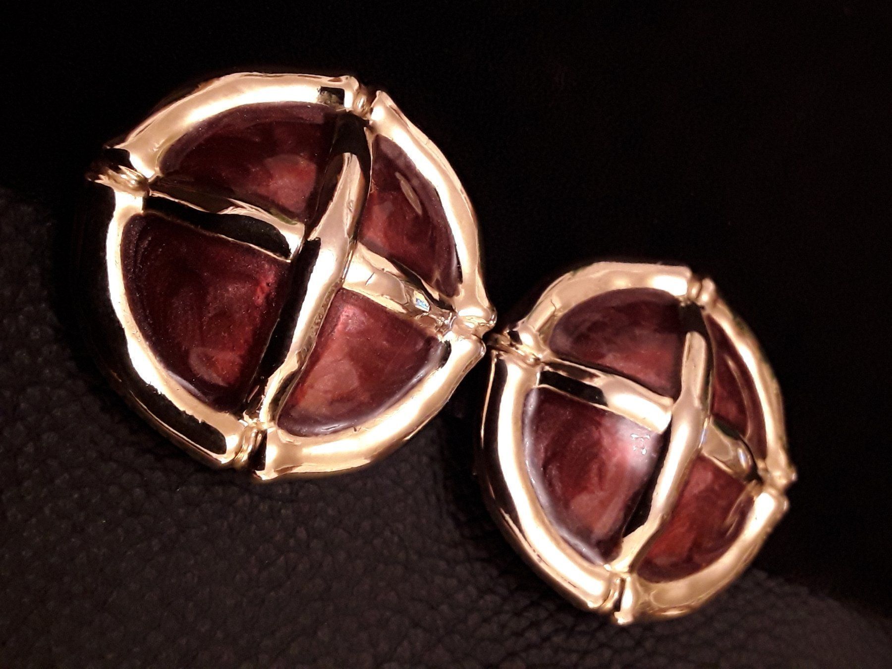 Boucles d'oreille: Vintage Email Ohrclips Exclusiv – D'occasion à Zürich par Aleick 1