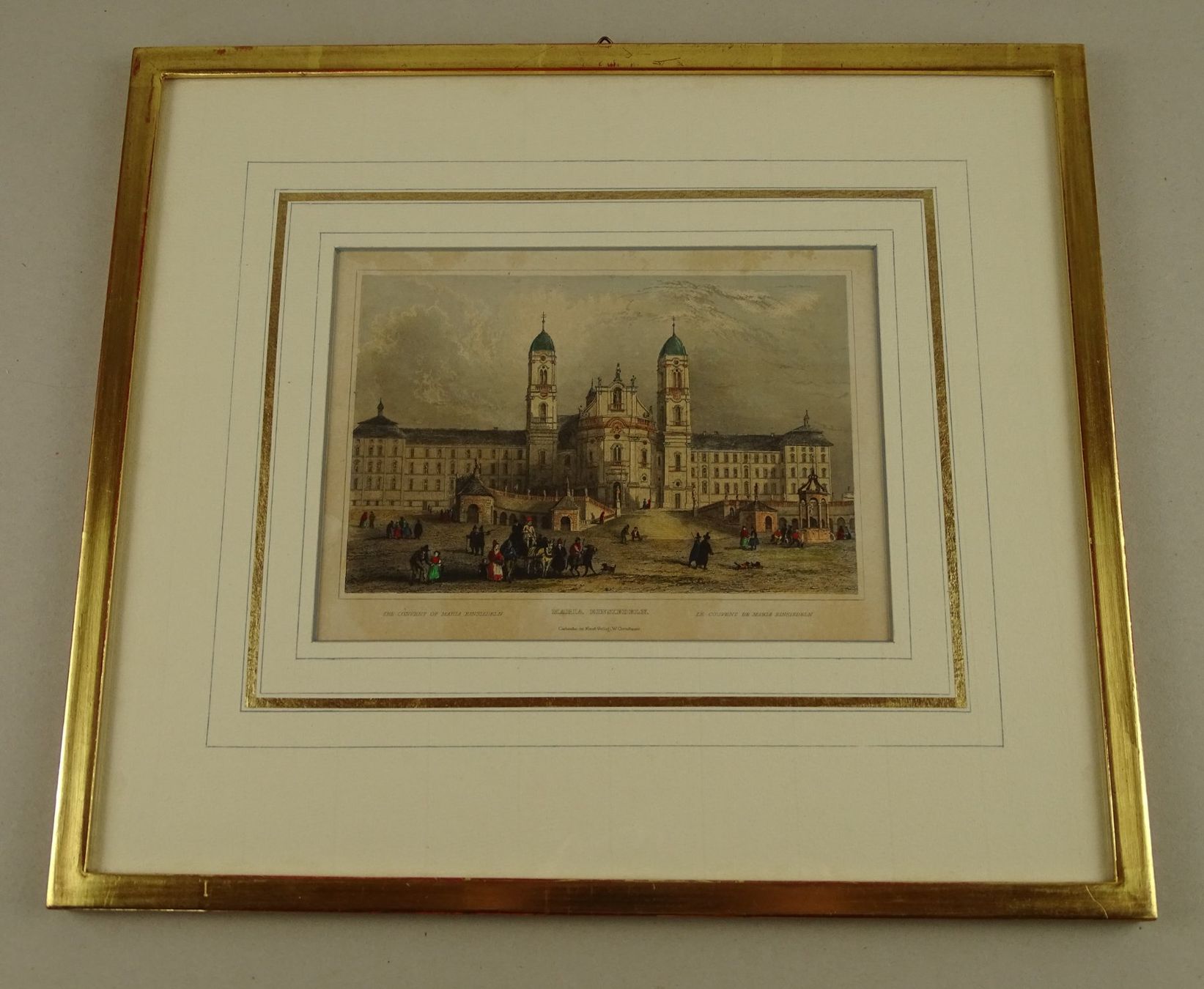 Incisioni: EINSIEDELN, STAHLSTICH UM 1850 – Usato da Grüningen venduto da Kartensammler