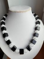 Bergkristall, Onyx Halskette NEU