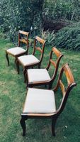 4 stilvolle Polsterstühle im Biedermeier-/Empire-Stil