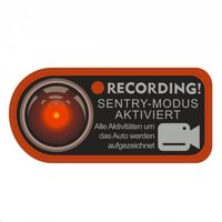 Tesla Wächter Modus Aufkleber (SENTRY-MODE) Deutsch