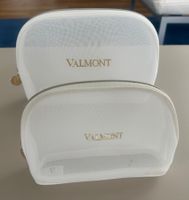 2 Kosmetiktaschen Valmont weiss NEU 23x15 & 18x11 cm