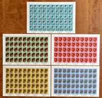 Pro Juventute 1966 Serie im Bogen mit  ET-ʘ und Gummi **