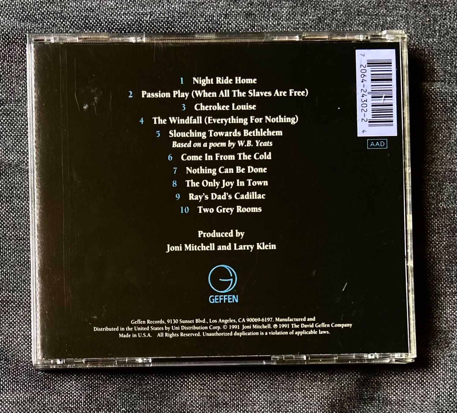 CD: JONI MITCHELL – Night Ride Home CD – Usato da Luzern venduto da Lycka 1