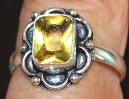 Ring L-7047 – Citrin Edelstein - 20mm Innendurchmesser