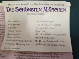 Miniaturteller "Die schönsten Märchen"