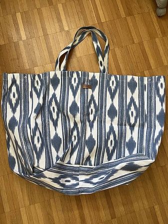 XXL STOFFTASCHE BLAU-WEISS