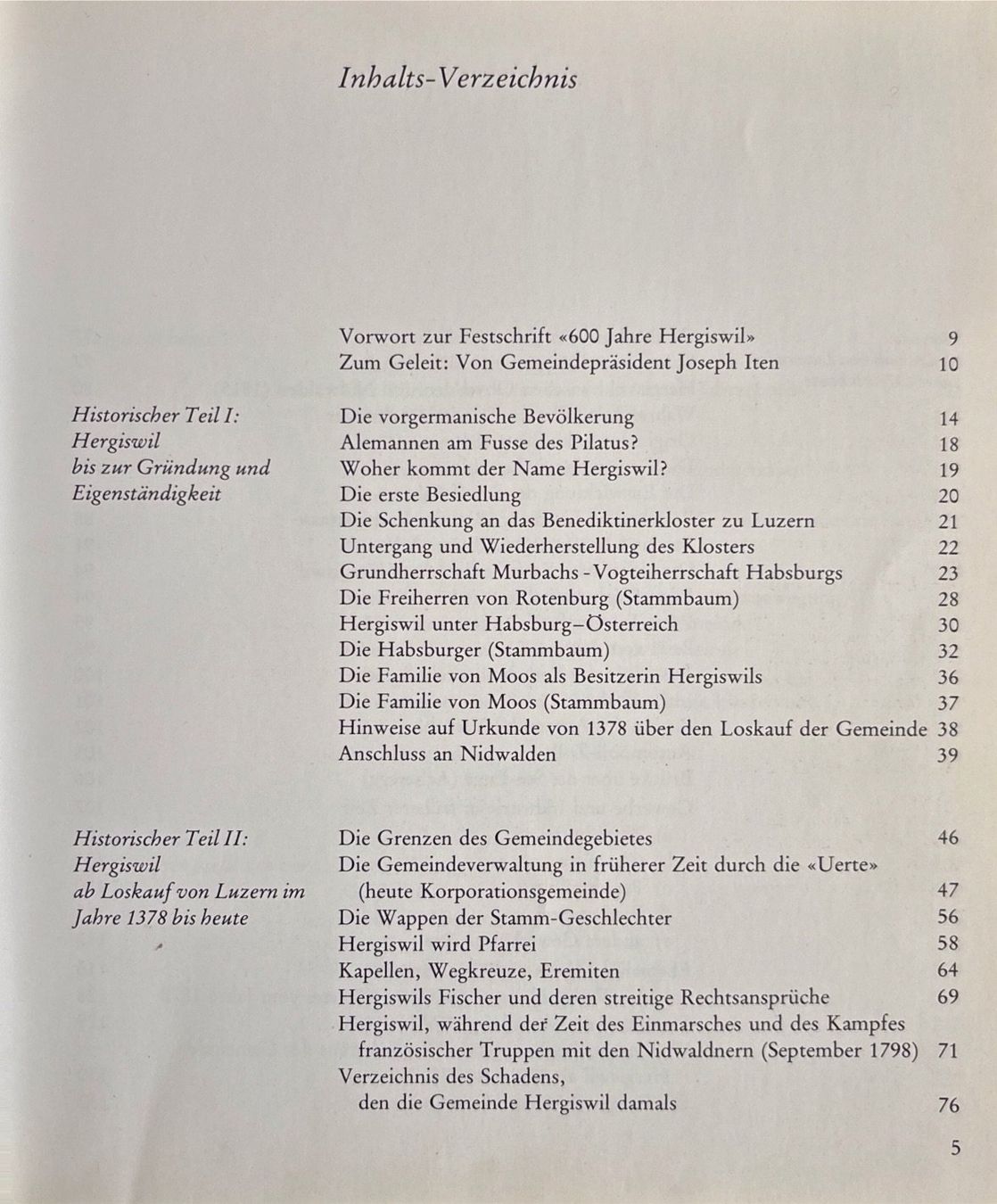 Libri: 600 Jahre Hergiswil 1378-1978 – Usato da Sarnen venduto da Livres 2