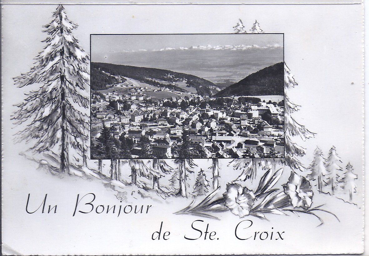 Ansichtskarten: Ste. CROIX, carte fenêtre – Gebraucht aus Les Verrières von Scampi0