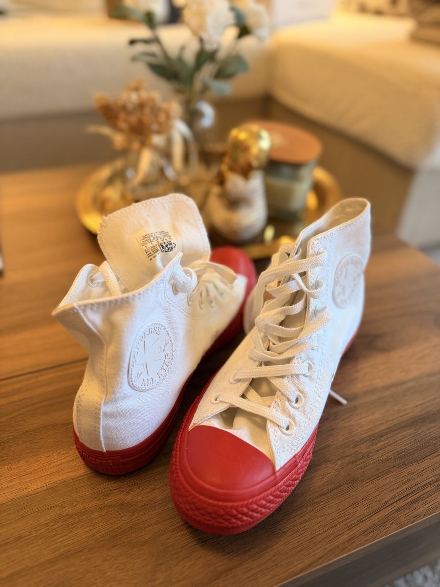 Converse Scarpe da uomo: Red and white Converse 37.5 – Usato da Genève venduto da NaleMorri 1