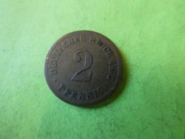 Dt. Reich 1875 H , 2 Pfennig