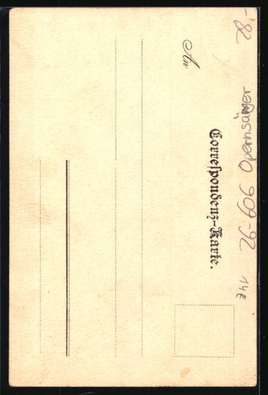 Cartoline postali: Handgemalt sign. A. Berner: Opernsänger – Usato da Berlin venduto da bartko-reher 1