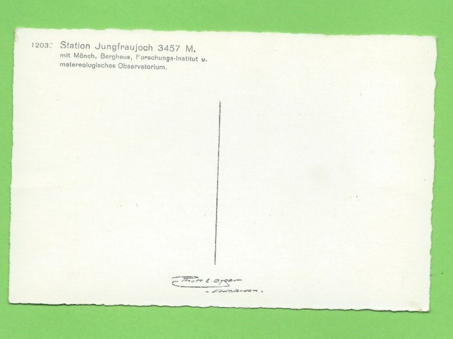 Cartoline postali: Station Junfraujoch – Nuovo (secondo la descrizione) da Zürich venduto da t24_de 1