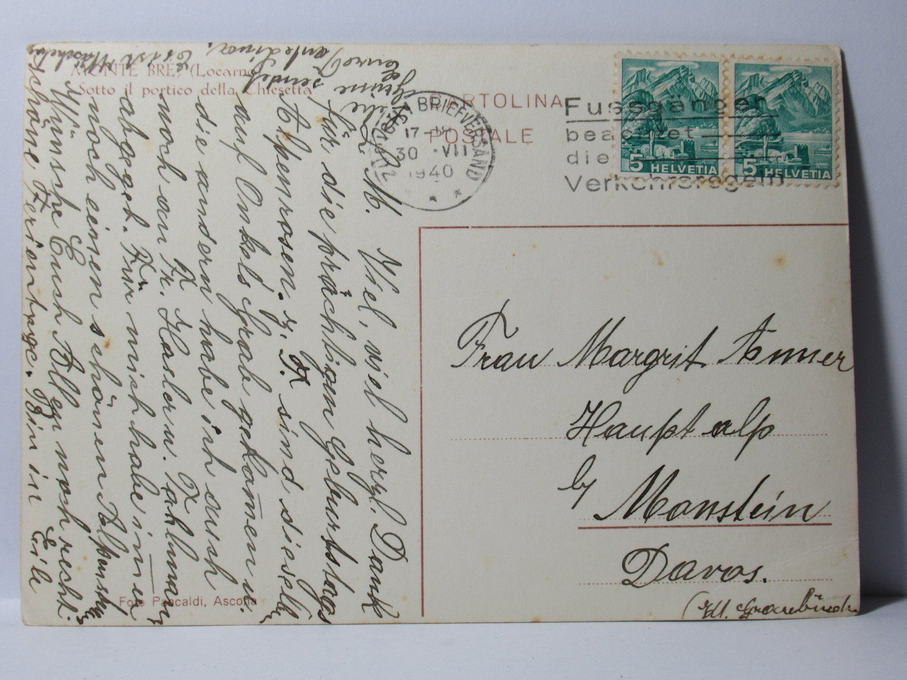 Cartes postales: Monte Bre 1940 – D'occasion à Grenchen par Bluemchen1900 1