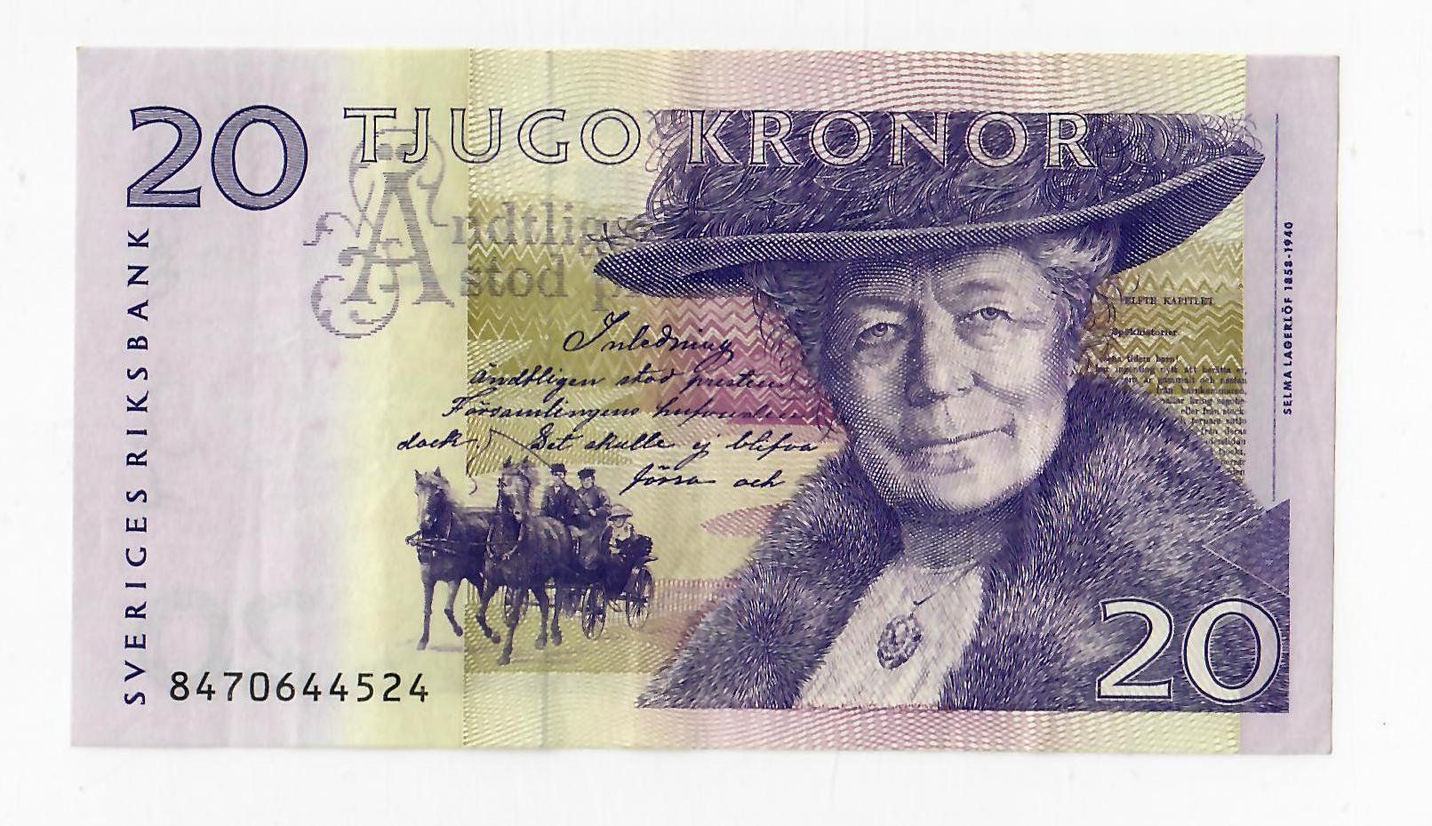 Banconote: Banknote Schweden, 20 Kronen – Usato da Landquart venduto da balboajimmy