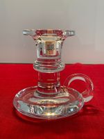Kerzenhalter Glas farblos Holmegaard M. Bang 80er Jahre
