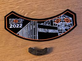 Harley Owners Group 2022 Patch und Pin, Top Zustand