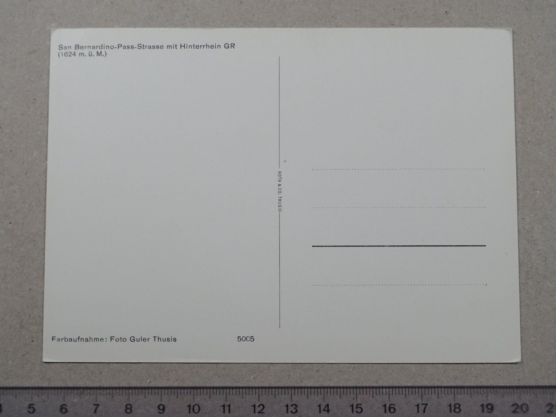 Cartes postales: San Bernardino Pass Strasse, Hinterrhein – D'occasion à Lenzburg par fh1 1