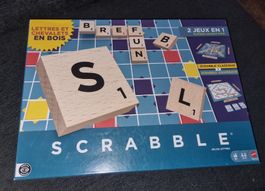 Jeu de société Scrabble Mattel 2 en 1 avec plateau