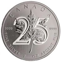 1 oz Silber Maple Leaf 2013 - 25 Jahre Jubiläum