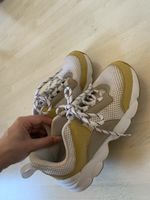 Sneaker/Turnschuhe 37 gelb/weiss/beige