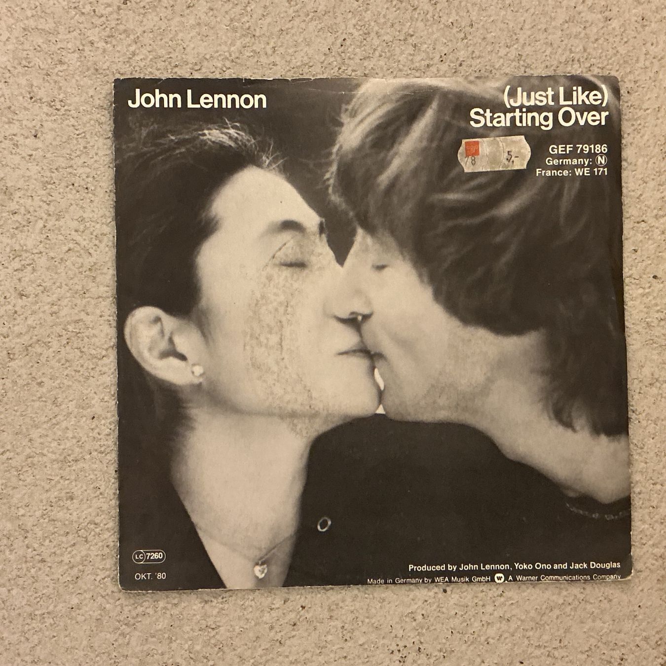 Dischi in vinile: John Lennon Single - (Just Like) Starting Over – Usato da Winterthur venduto da Tumko_7_Vinyl