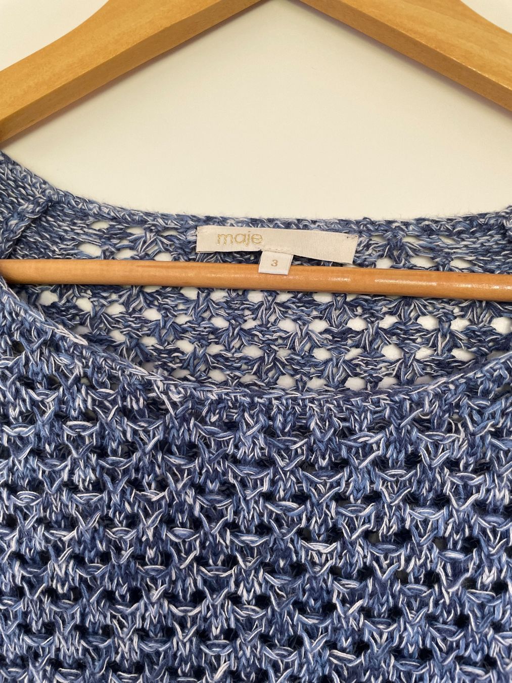 Maje Maglioni & Felpe: Damen Pullover Maje blau gestrickt Grösse 3 – Usato da Buchs SG venduto da VintageHomeCH 2