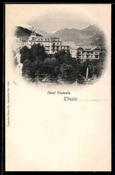 Cartoline postali: AK Thusis, Hotel Viamala – Usato da Berlin venduto da bartko-reher