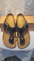 Sandales Birkenstock Gizeh noires, boucle dorée T41 Neuves 