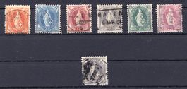 Lot Stehende Helvetia 7x 14 Zähne Form B