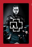 Blechschild-RAMMSTEIN-mit rotem Rahmen