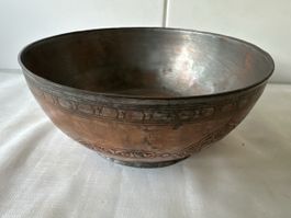 Antike Kupfer Schale, Durchmesser ca. 19,5 cm