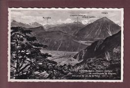 VALLEE DU RHÔNE depuis le col de la Matze - 1945