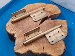 2 antike Tür Fisch Bänder, 18.5cm, Messing (LOT3320#TBS1)