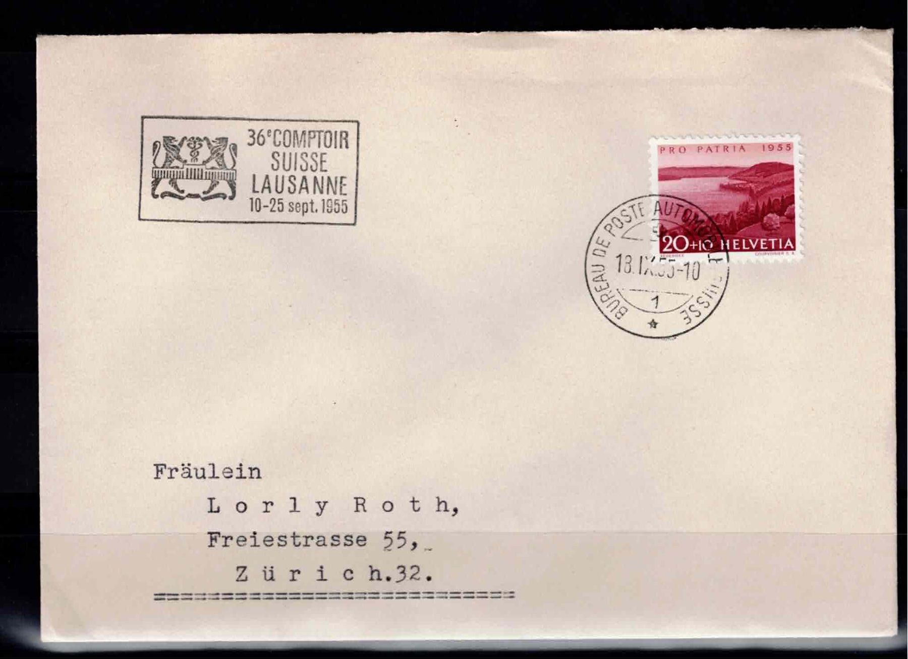 Tutti i francobolli: Schweiz  Brief 1955 – Usato da Koblenz venduto da Markenhimmel
