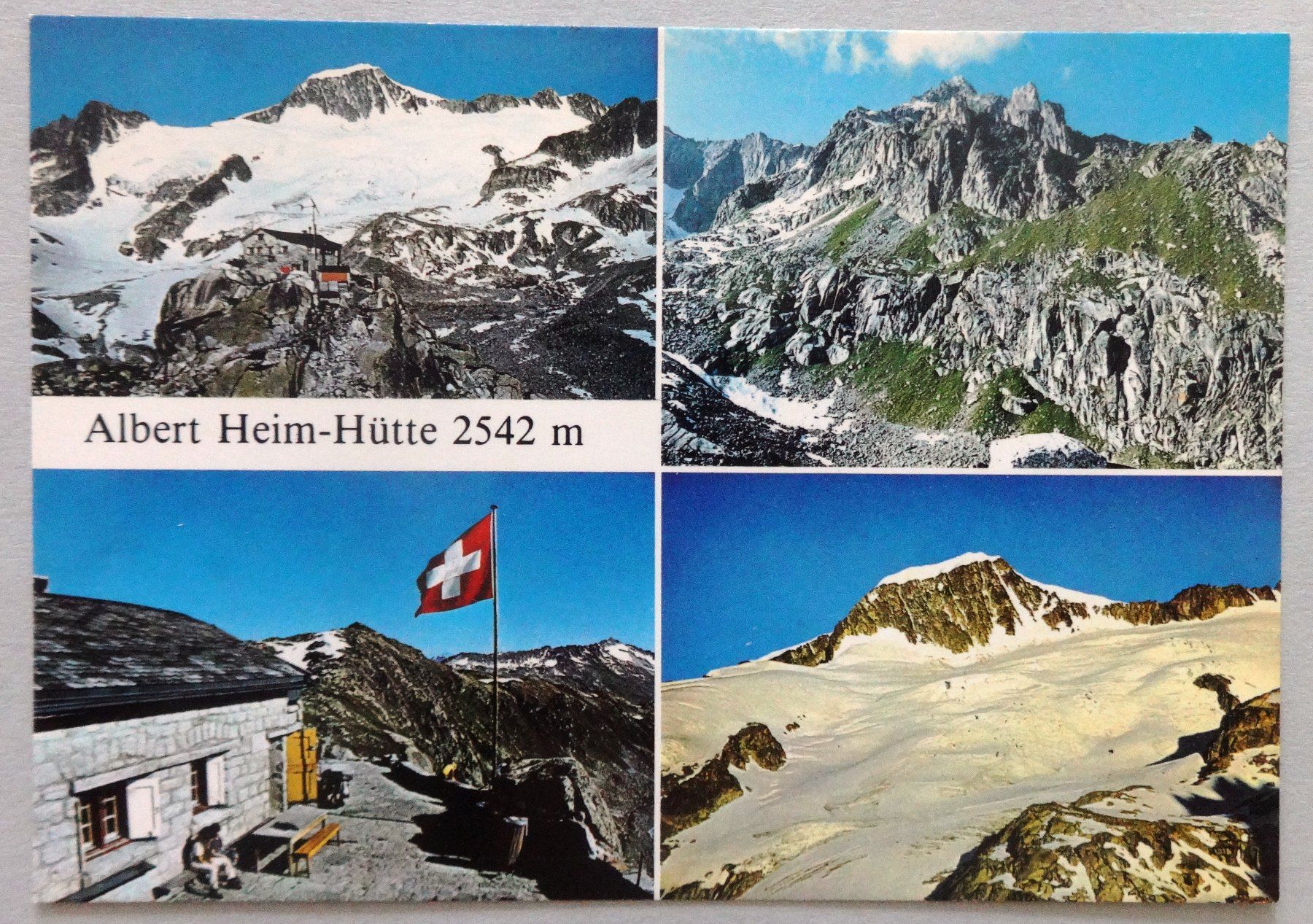 Cartoline postali: Albert Heim Hütte 2542 m – Usato da Fétigny venduto da Billy2miny