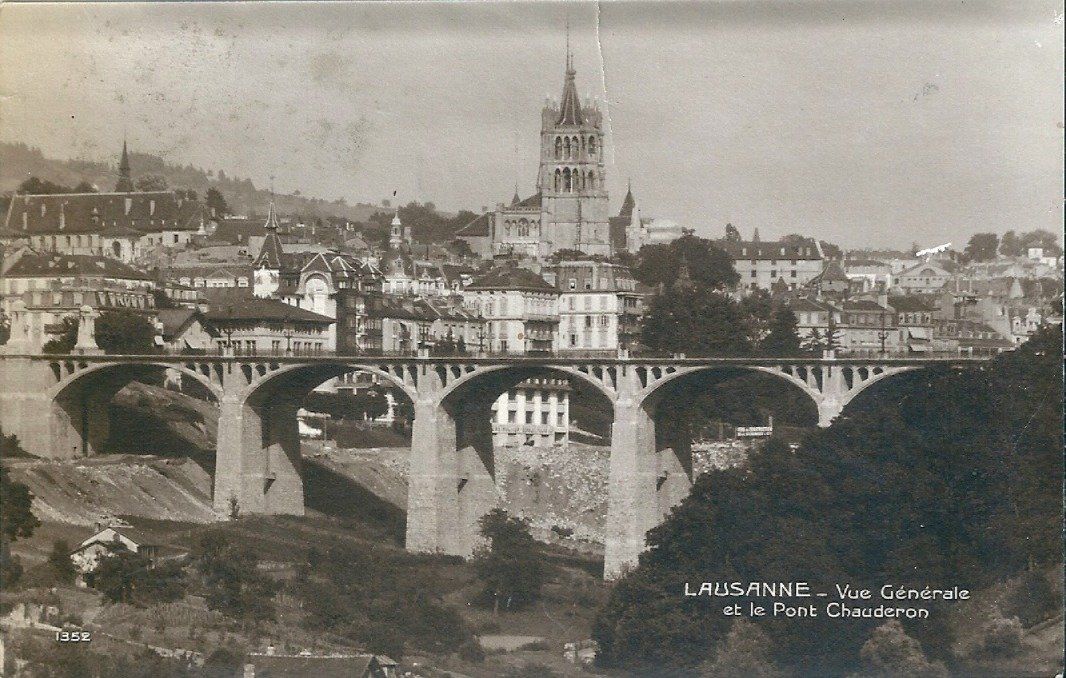 Ansichtskarten: LAUSANNE et le pont Chaudreon – Gebraucht aus Belmont-Lausanne von ZarRomanoff