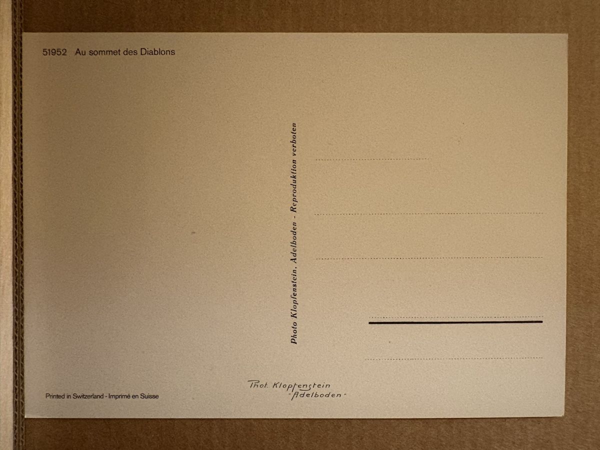 Cartoline postali: AK von Au Sommet das Diablons – Usato da Rümlang venduto da Kartenpost1 1