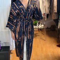 Boho Kimono Morgenmantel Spa Saunamantel Gr. L