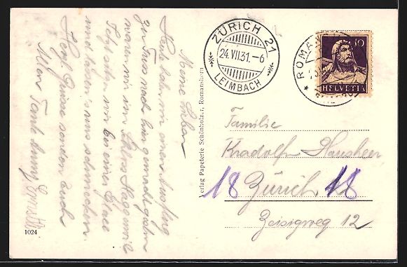 Cartoline postali: Romanshorn, Ortsansicht aus der Vogelsch – Usato da Berlin venduto da bartko-reher 1