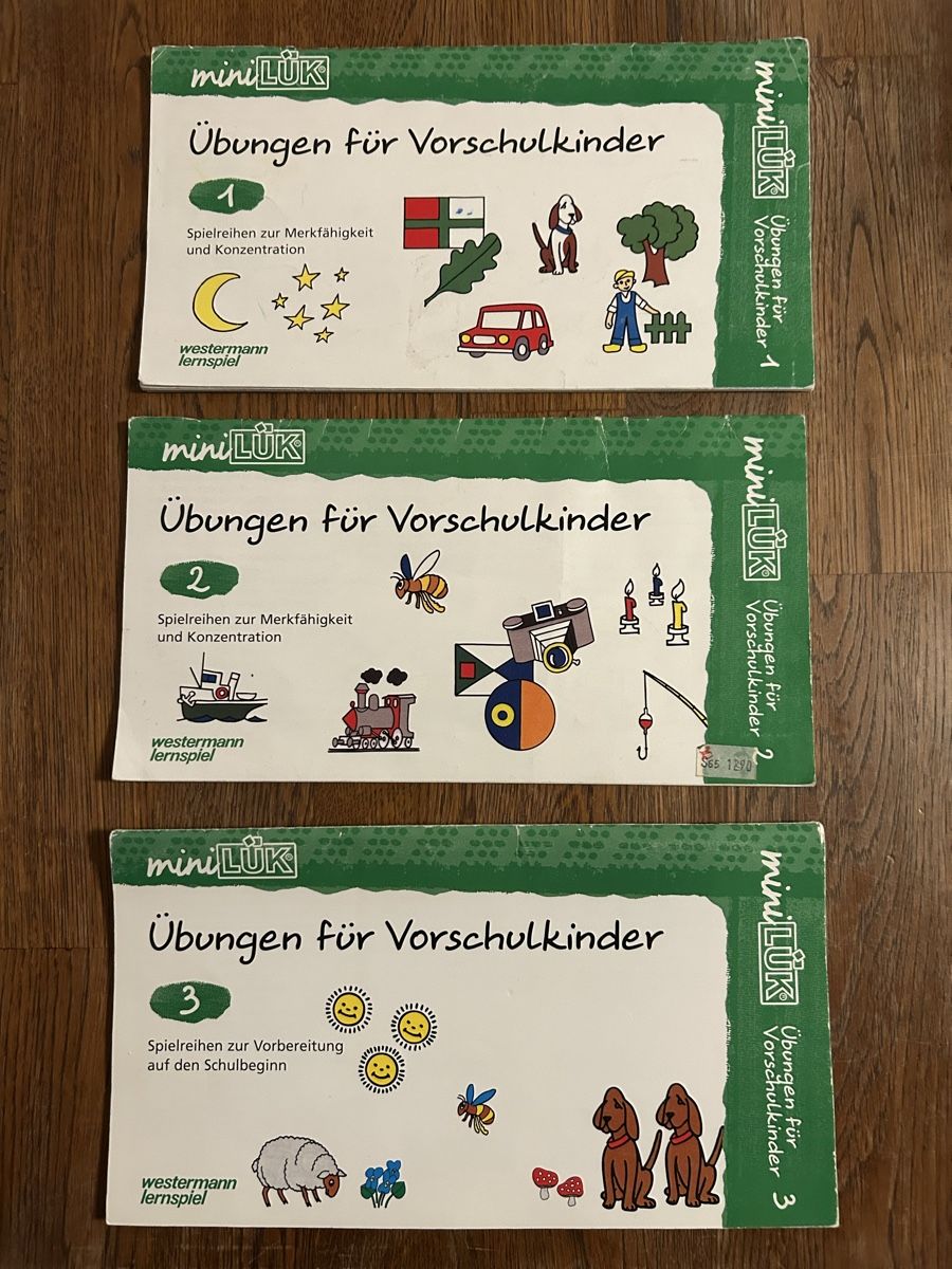 Giochi: Mini Lük Vorschule: 3 Übungshefte, Top – Usato da Wolhusen venduto da eve_m6cg