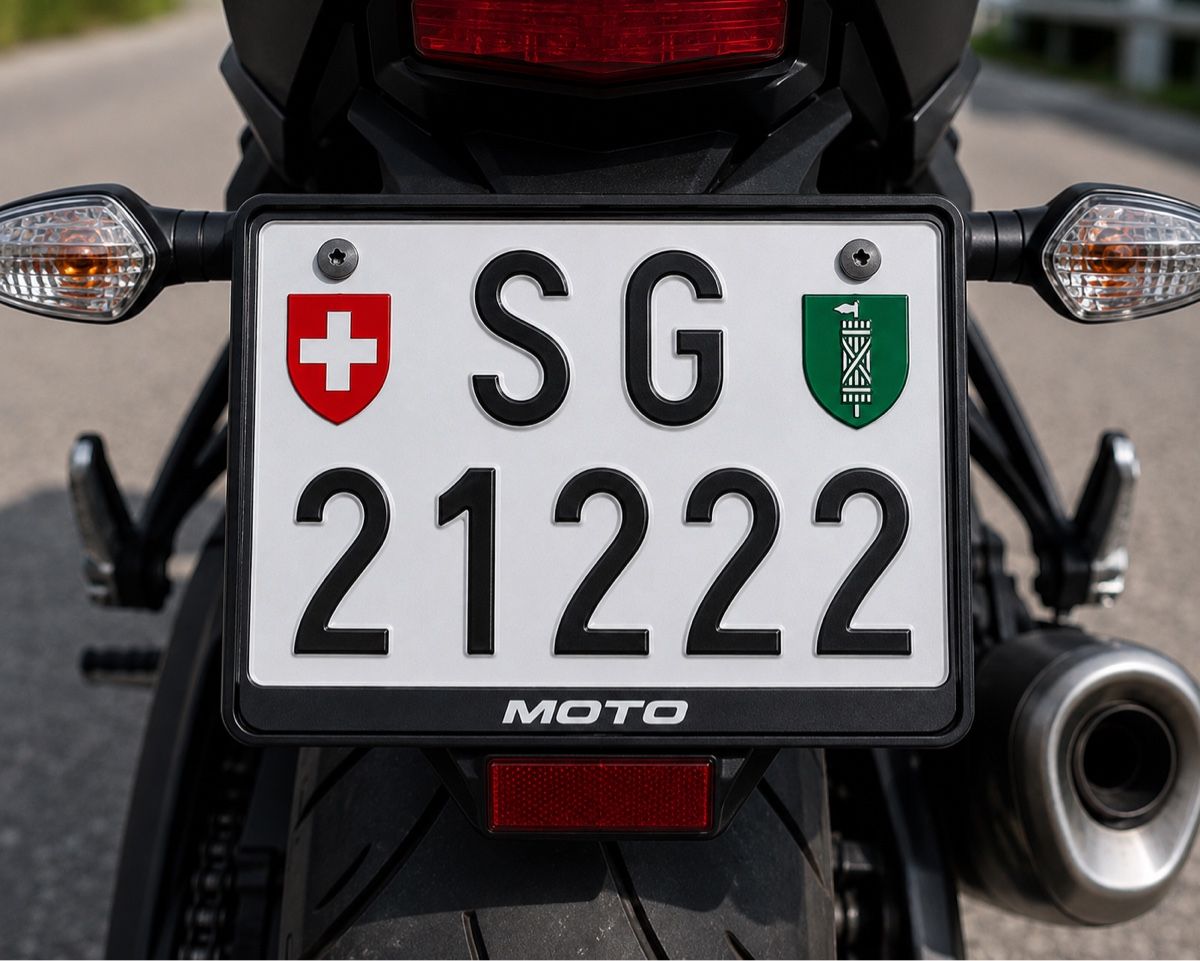 Insegne: SG 21222 Motorrad-Kontrollschild – Nuovo e nell'imballaggio originale da Lüchingen venduto da Diddi.1