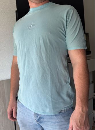 Original Stone Island T-Shirt Aqua M Logo