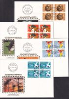 4 FDC 701 - 704 Serie Viererblöcke Orts-ET 22.8.1983